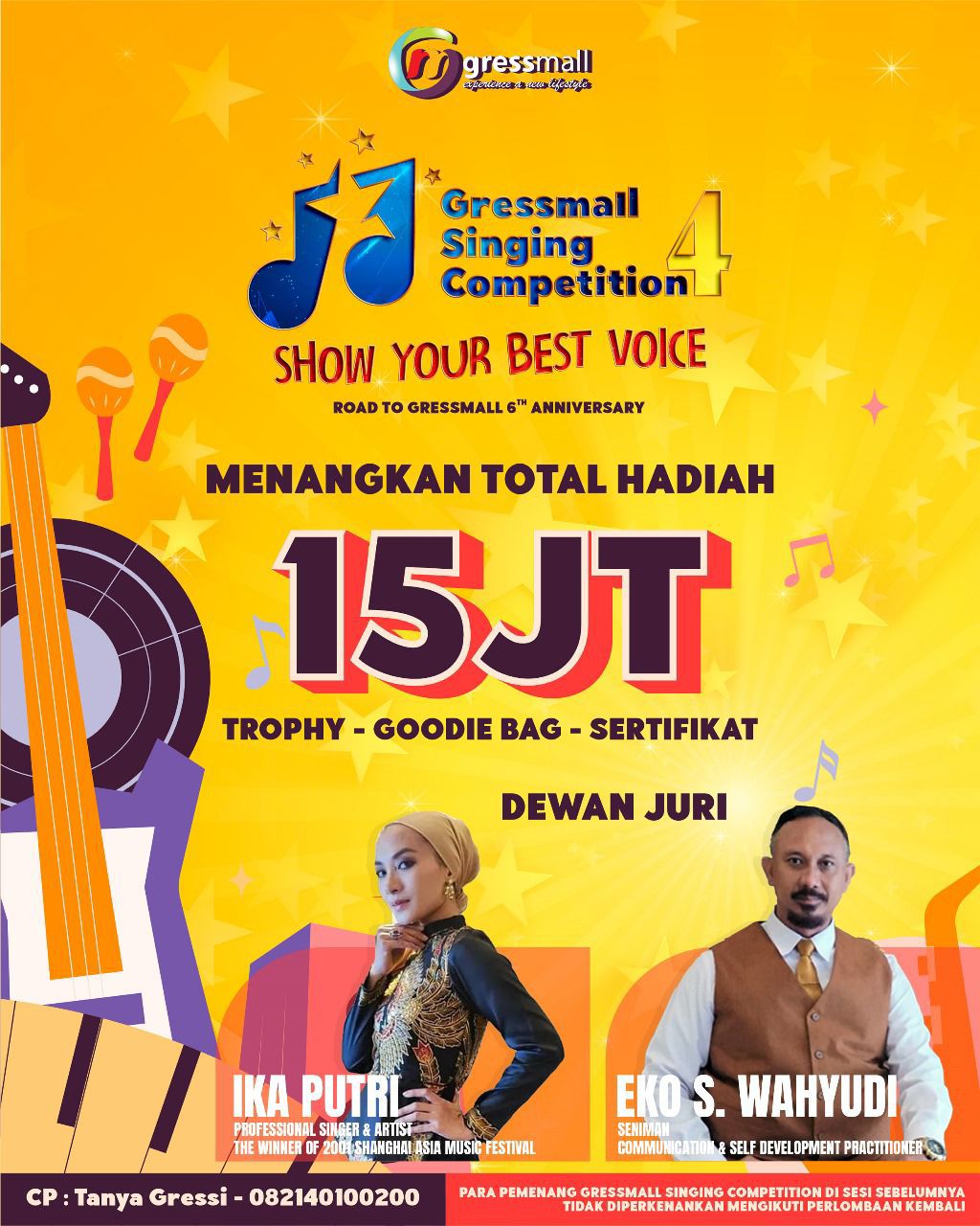 GRESSMALL KEMBALI LAHIRKAN BINTANG LEWAT AJANG KOMPETISI MENYANYI
